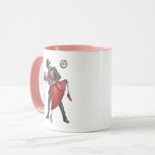 Gothic Skeletons Dancing Tasse (Vorderseite Links)