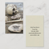 Gothic-Skelett am Strand Visitenkarte (Vorne/Hinten)