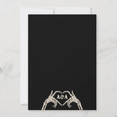Gothic-Skelett coole Hochzeit Save The Date (Rückseite)