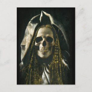 Gothic-Skelett-Geist-Postkarte Postkarte
