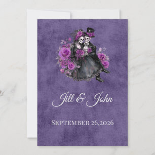 Gothic Skelett Hochzeitseinladung Einladung
