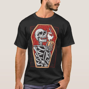 Gothic-Skelett im Sarg Mall Goth Halloween-Ästheti T-Shirt