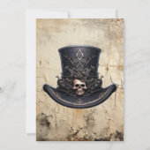 Gothic Skelett und Potion Halloween Party Einladung (Rückseite)