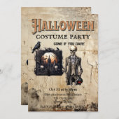 Gothic Skelett und Potion Halloween Party Einladung (Vorne/Hinten)