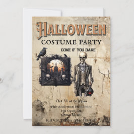 Gothic Skelett und Potion Halloween Party Einladung
