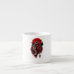 Gothic Skeletthände rote Rosen Halloween Horror D Espressotasse