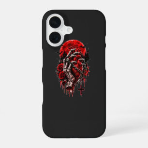 Gothic Skeletthände rote Rosen Halloween-Horror-D iPhone 16 Hülle