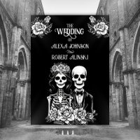 Gothic Skeletthaus Einladung zur Hochzeit