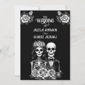 Gothic Skeletthaus Einladung zur Hochzeit (Vorderseite)