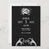 Gothic Skeletthaus Einladung zur Hochzeit (Rückseite)