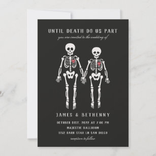 Gothic Skeletts Einladung