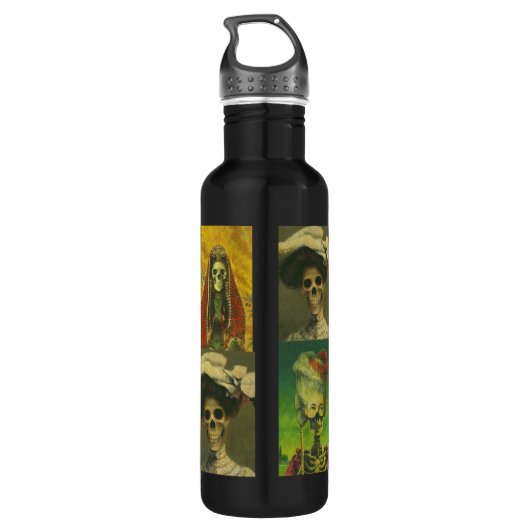 Gothic Skeletts Trinkflasche (Rückseite)