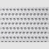 Gothic Skull #1F Angled View Seidenpapier (Vorderseite)