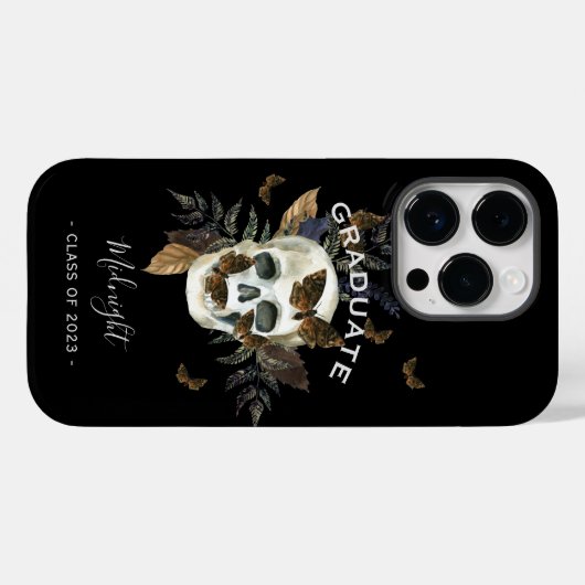 Gothic Skull Abschluss Case-Mate iPhone Hülle (Rückseite (Horizontal))