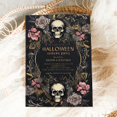 Gothic Skull Adult Halloween-Party Einladung