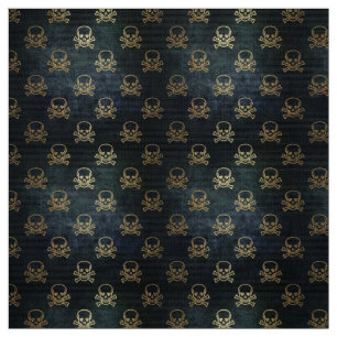 Gothic Skull and Bones Kostümstoff Stoff