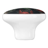 Gothic Skull and Candles Keramikknauf (Seitenansicht)