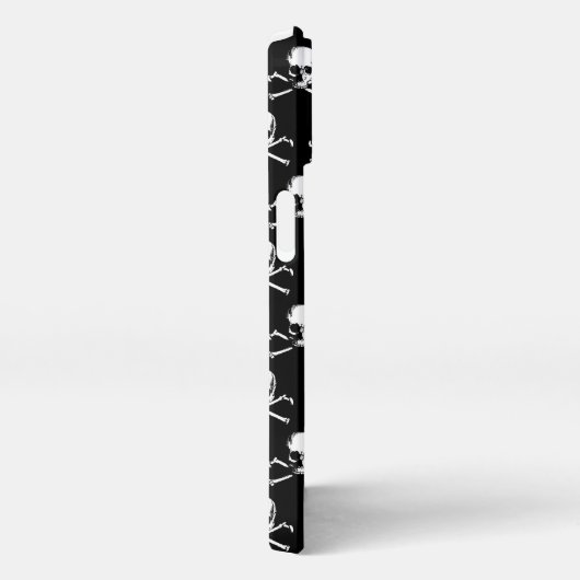 Gothic Skull and Crossbones Muster iPhone Hülle (Rechte Seite)