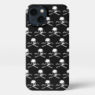 Gothic Skull and Crossbones Muster iPhone 13 Hülle