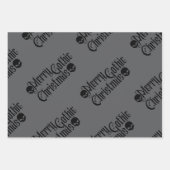 Gothic Skull and Dragon Frohe Weihnachtsgeschenkpa Geschenkpapier Set (Vorderseite 3)