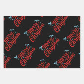 Gothic Skull and Dragon Frohe Weihnachtsgeschenkpa Geschenkpapier Set (Vorderseite 2)