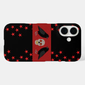 Gothic Skull and Guardian Ravens Halloween Case-Mate iPhone Hülle (Rückseite (Horizontal))