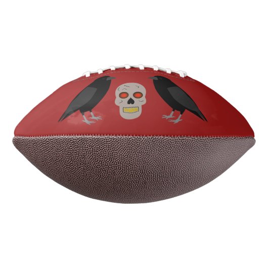 Gothic Skull and Guardian Ravens Halloween Football (Gedreht 270)