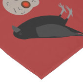 Gothic Skull and Guardian Ravens Halloween Kurzer Tischläufer (Ecke)