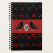 Gothic Skull and Guardian Ravens Halloween Planer (Vorderseite)