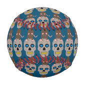 Gothic Skull and Rat Halloween Baseball (Rückseite)