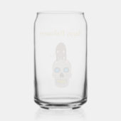 Gothic Skull and Rat Halloween Custom Dosenglas (Rückseite)