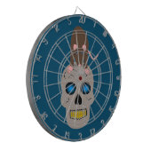 Gothic Skull and Rat Halloween Dartscheibe (Vorderseite Links)