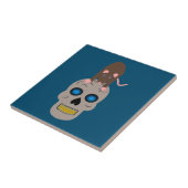 Gothic Skull and Rat Halloween Fliese (Seite)