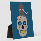 Gothic Skull and Rat Halloween Fotoplatte (Seite)
