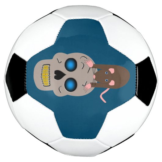 Gothic Skull and Rat Halloween Fußball (Gedreht)