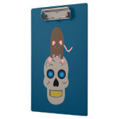 Gothic Skull and Rat Halloween Klemmbrett (Links)