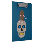 Gothic Skull and Rat Halloween Klemmbrett (Rechts)