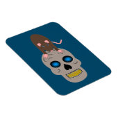 Gothic Skull and Rat Halloween Magnet (Rechte Seite)
