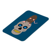 Gothic Skull and Rat Halloween Magnet (Linke Seite)