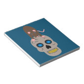 Gothic Skull and Rat Halloween Notizblock (angewinkelt)