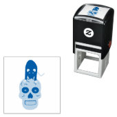 Gothic Skull and Rat Halloween Permastempel (Beispiel)