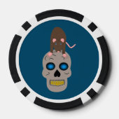 Gothic Skull and Rat Halloween Pokerchips (Rückseite)
