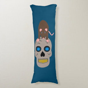 Gothic Skull and Rat Halloween Seitenschläferkissen