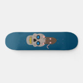 Gothic Skull and Rat Halloween Skateboard (Horizontal)