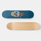 Gothic Skull and Rat Halloween Skateboard (Horizontal)
