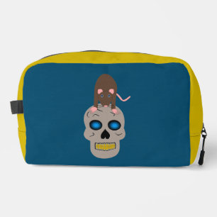 Gothic Skull and Rat Halloween Waschbeutel