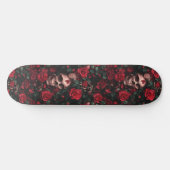 Gothic Skull and Rose Macabre Skateboard (Horizontal)