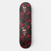 Gothic Skull and Rose Macabre Skateboard (Vorderseite)