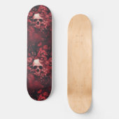Gothic Skull and Rose Macabre Skateboard (Vorderseite)