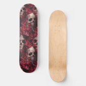 Gothic Skull and Rose Macabre Skateboard (Vorderseite)